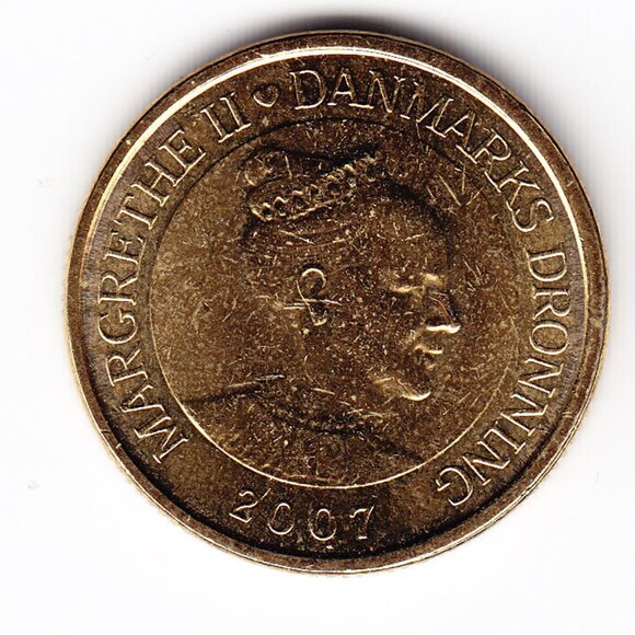 2007 Denmark 20 Kroner Coin (b82) - Picture 2 of 2